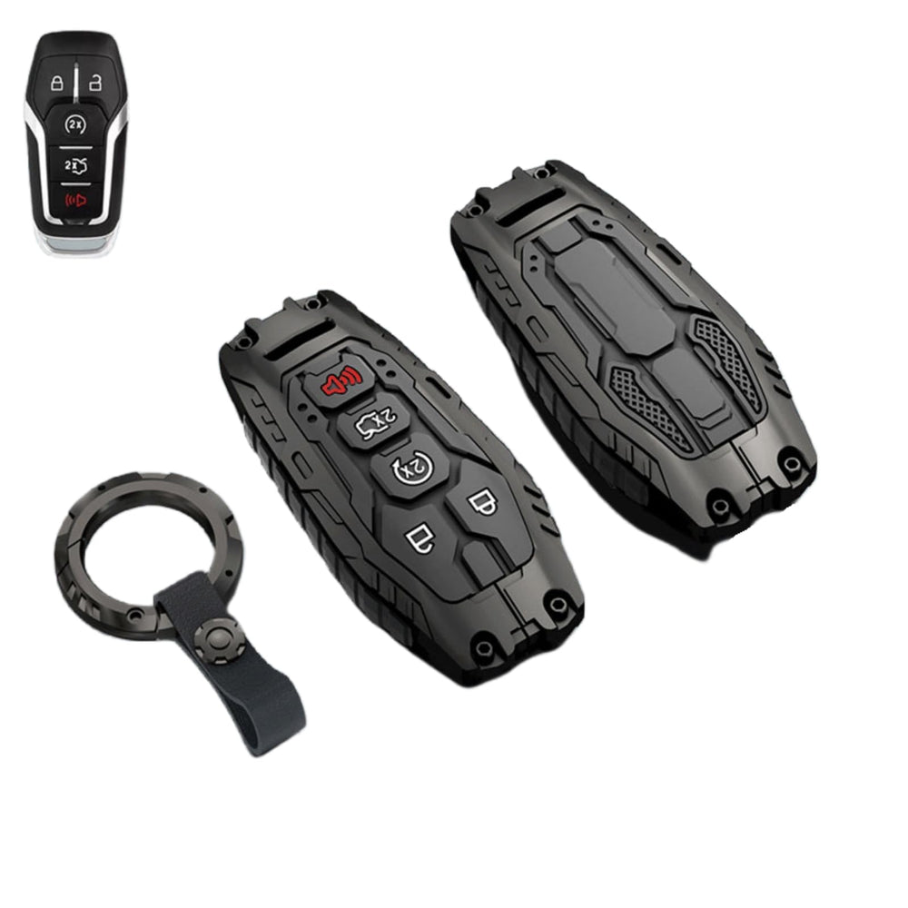 Facaizhu heavy key fob cover for Ford front view with precise 1:1 fit