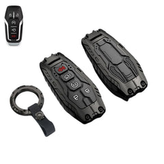 Facaizhu heavy key fob cover for Ford front view with precise 1:1 fit