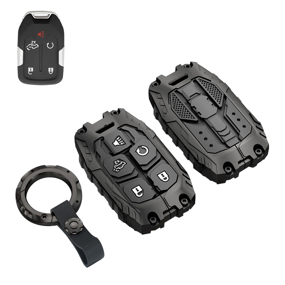 Facaizhu heavy key fob cover gmc-sierra-1to1-fit ensures exact shape and secure fit.