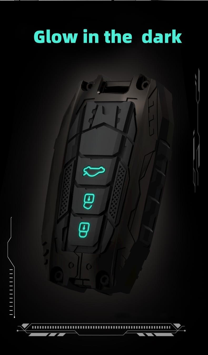 Facaizhu heavy metal key cover for Toyota Corolla in black, demonstrating durable finish.