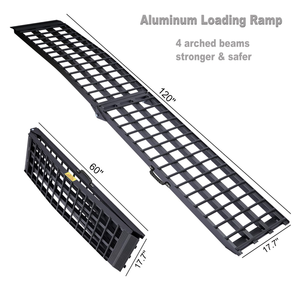 FACHNUO TOOL 1500lbs capacity ramp supports heavy bikes securely.