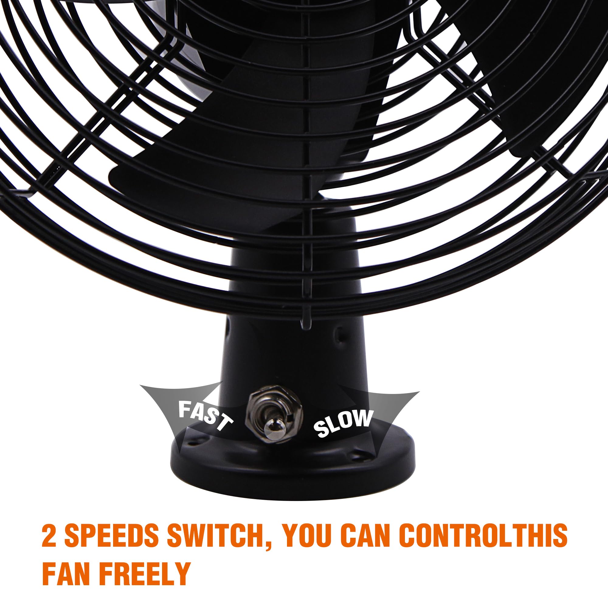 Facon 12V RV cooling fan 2-speed switch emphasizes adjustable airflow options