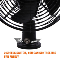 Facon 12V RV cooling fan 2-speed switch emphasizes adjustable airflow options