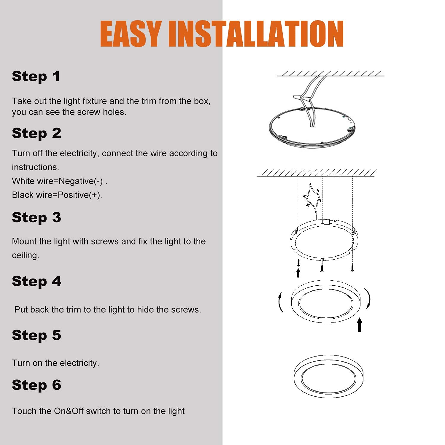 Facon ETL-listed 12V RV light for safe motorhome use