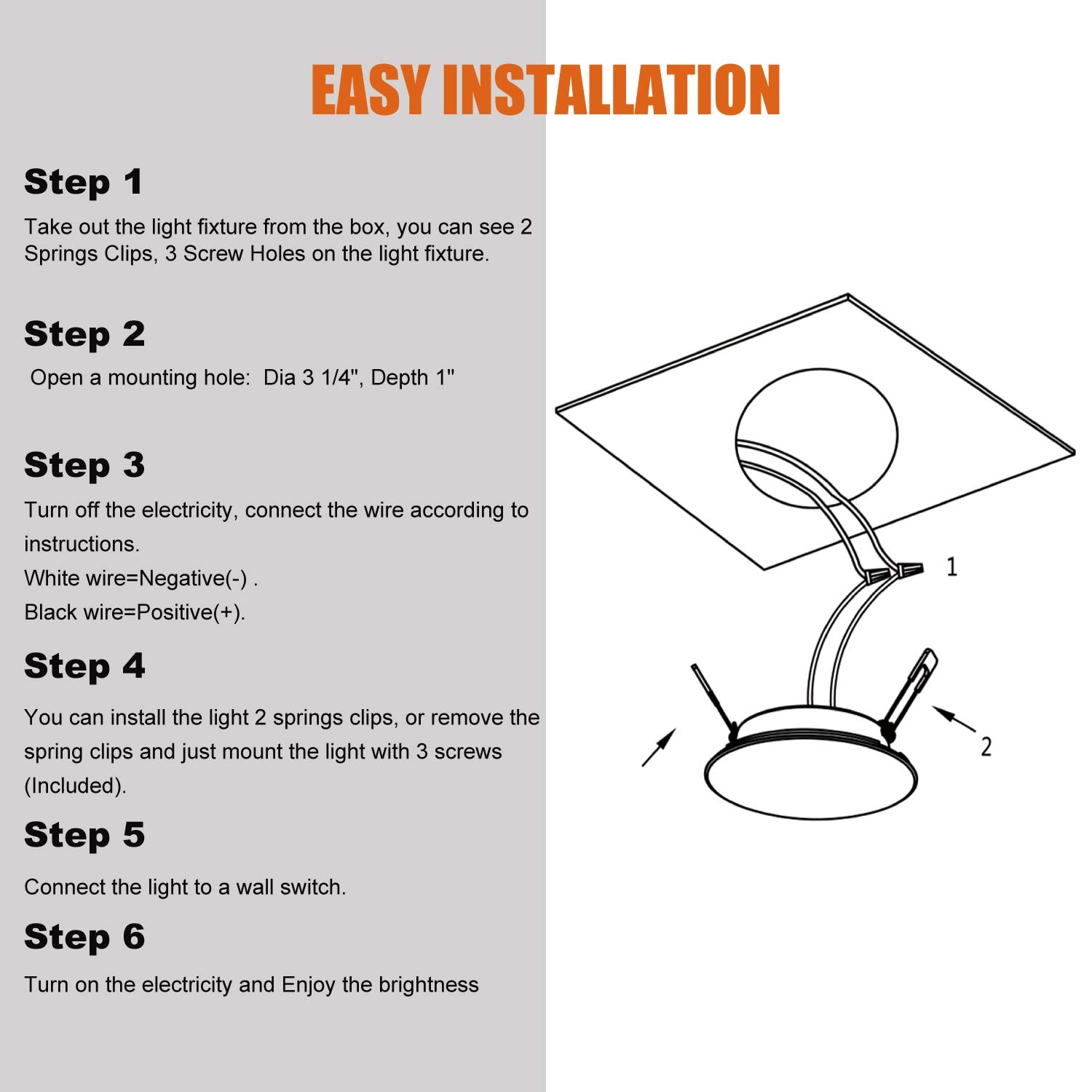 Facon ideal for kitchens, bathrooms, and under-cabinet lighting in vehicles.