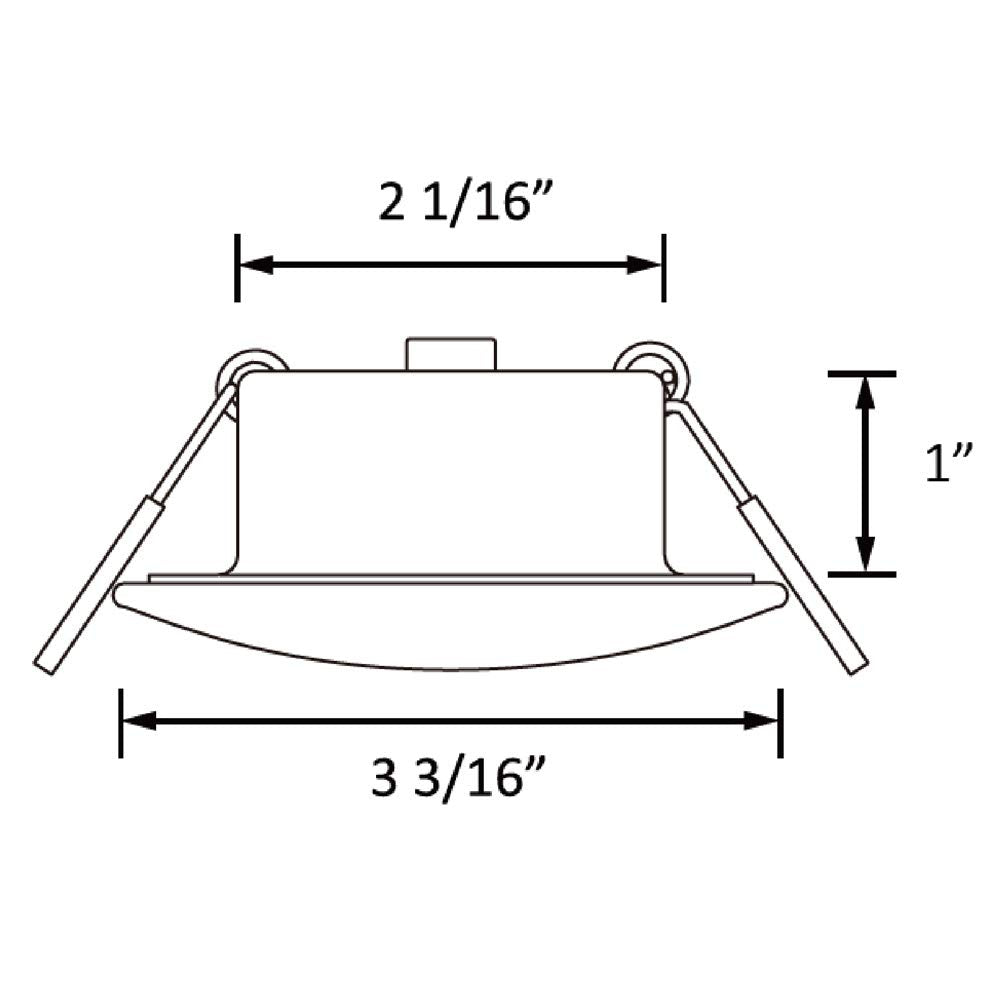 Recessed mount design allows flush installation in RV ceilings