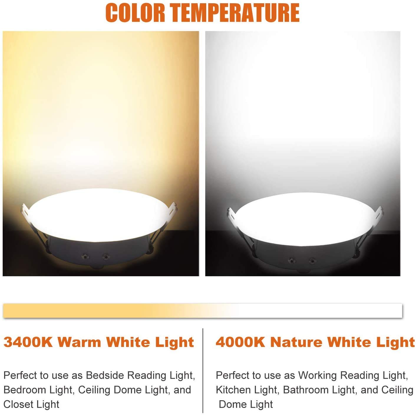 Facon recessed-mount RV puck light provides slim installation in tight spaces.
