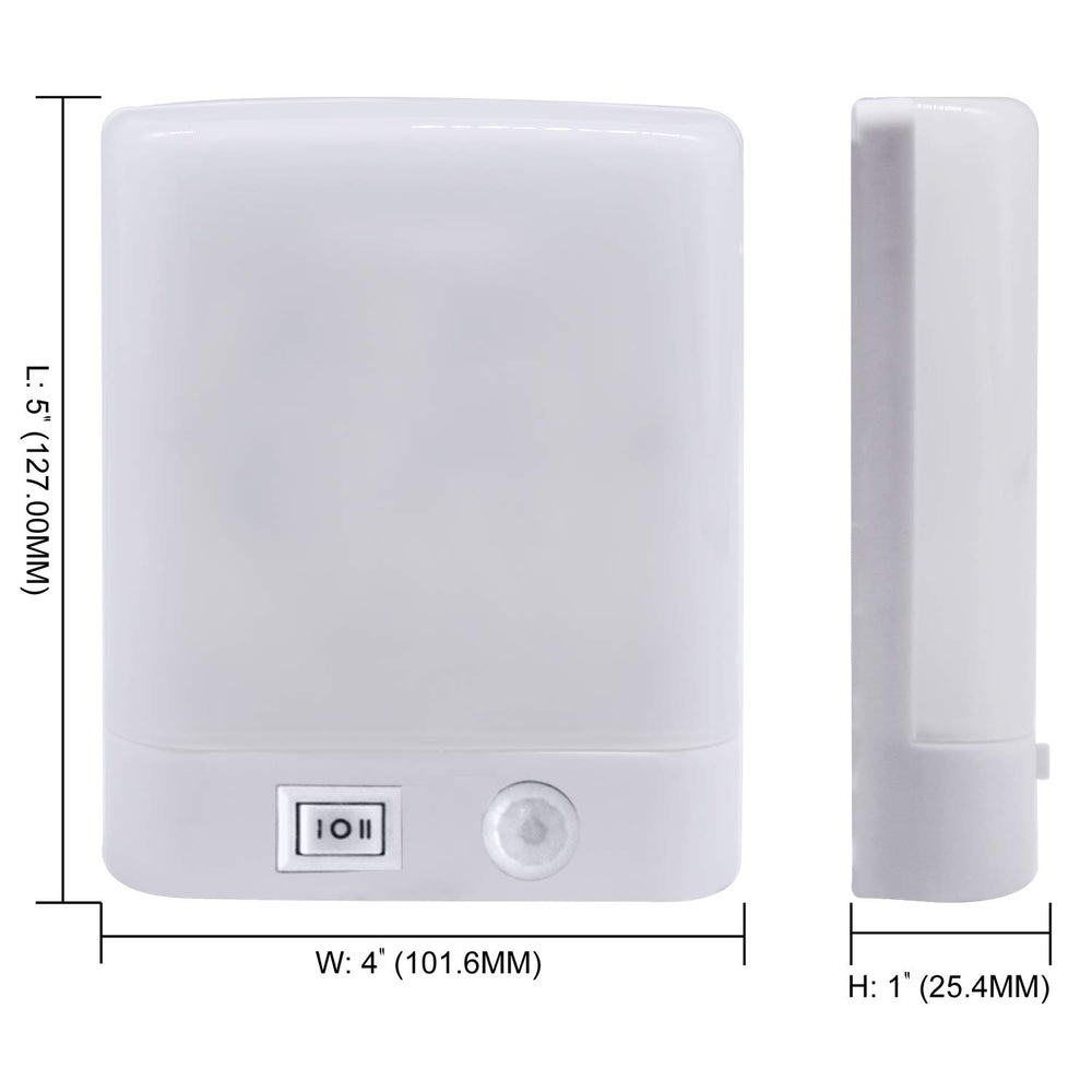 Facon Square RV motion sensor light close-up, thin profile and moisture-ready build.