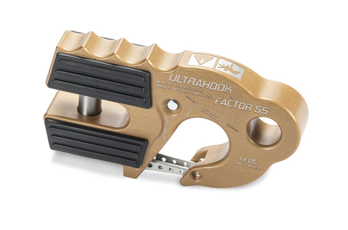 Factor 55 Ultrahook winch hook bronze showing closed system design for secure recovery