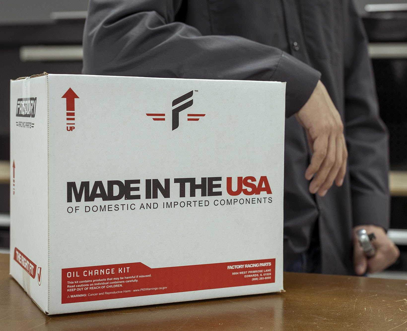 OEM-specifications certification label from Factory Racing Parts