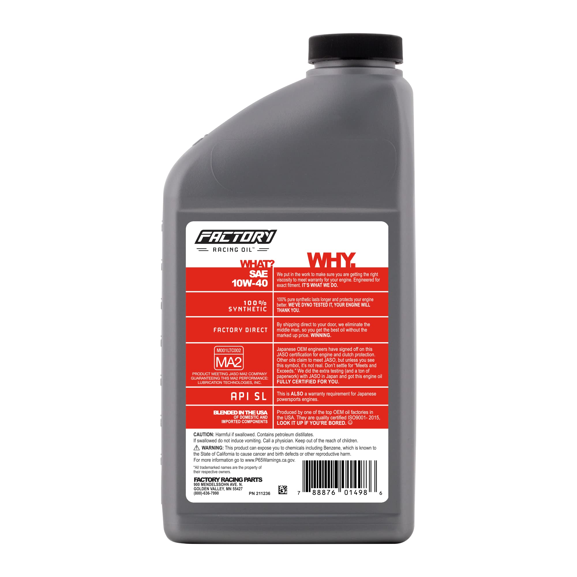 Oil change funnel from Factory Racing Parts kit