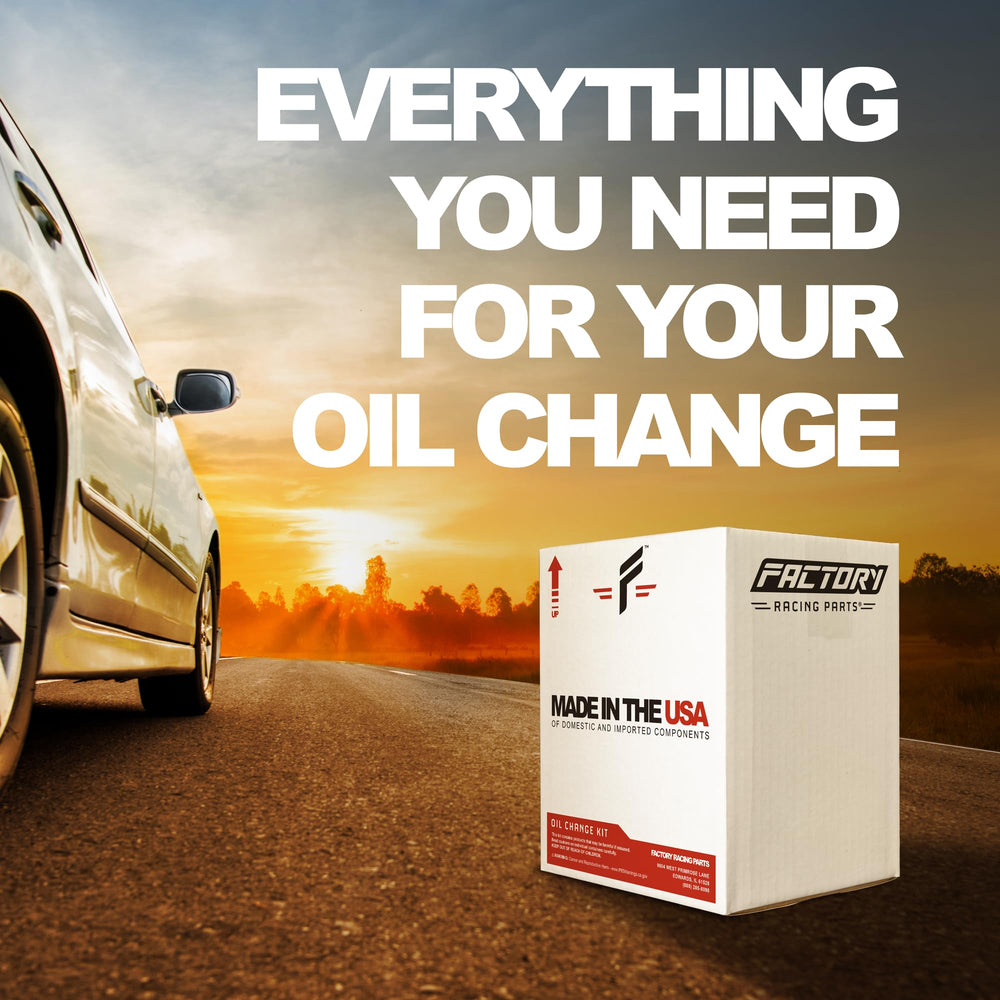 Factory Racing Parts oil change kit oil quart bottle highlighting 10W-40 full synthetic formula