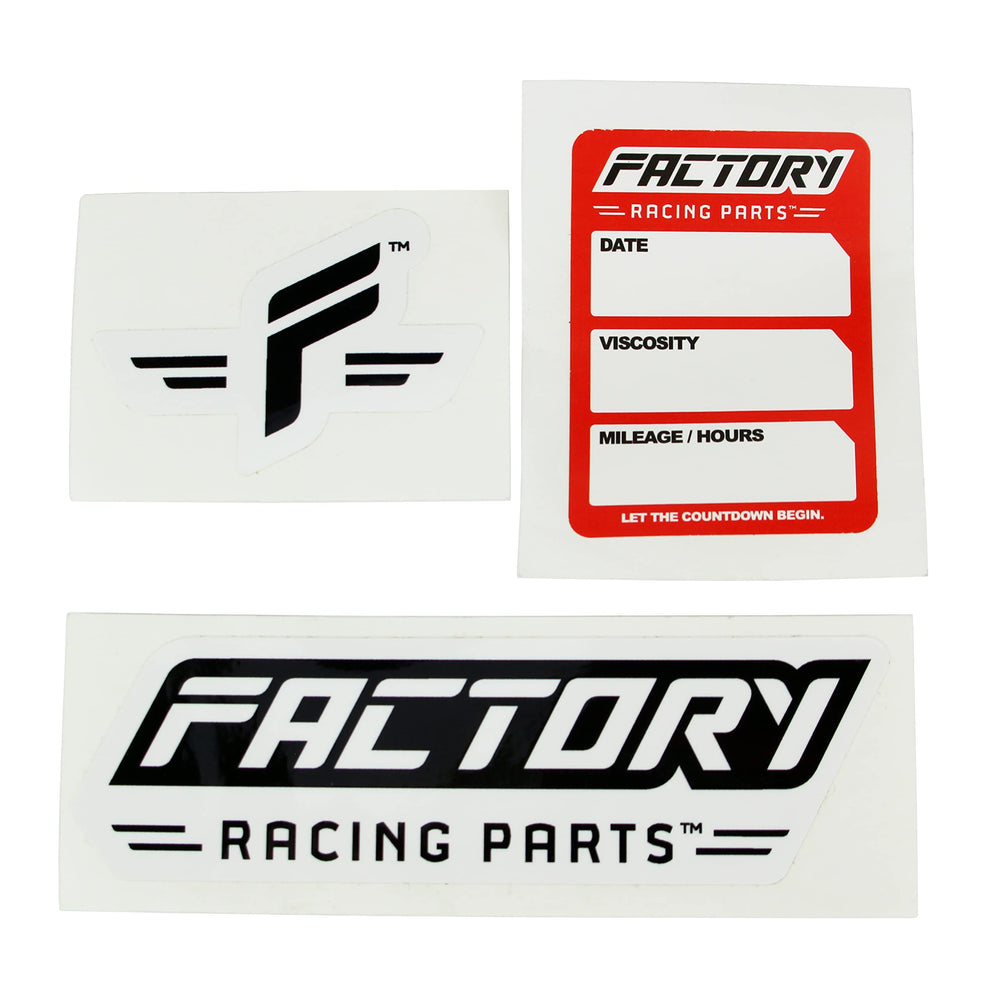 Factory Racing Parts reminder sticker helps schedule maintenance reminders