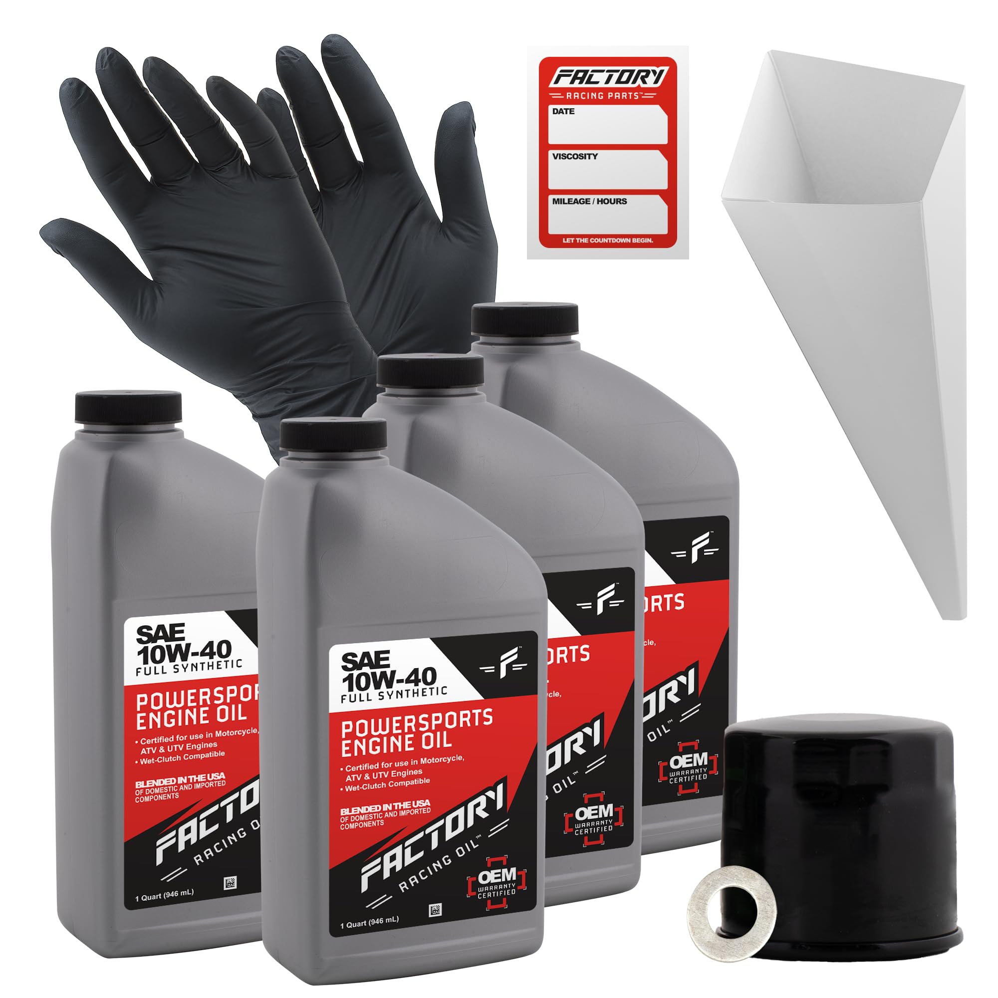 Factory Racing Parts oil change kit for Suzuki C50 ready for service