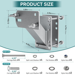Fadachai spare tire mount with triangular backplate offering secure support up to 150 lbs.
