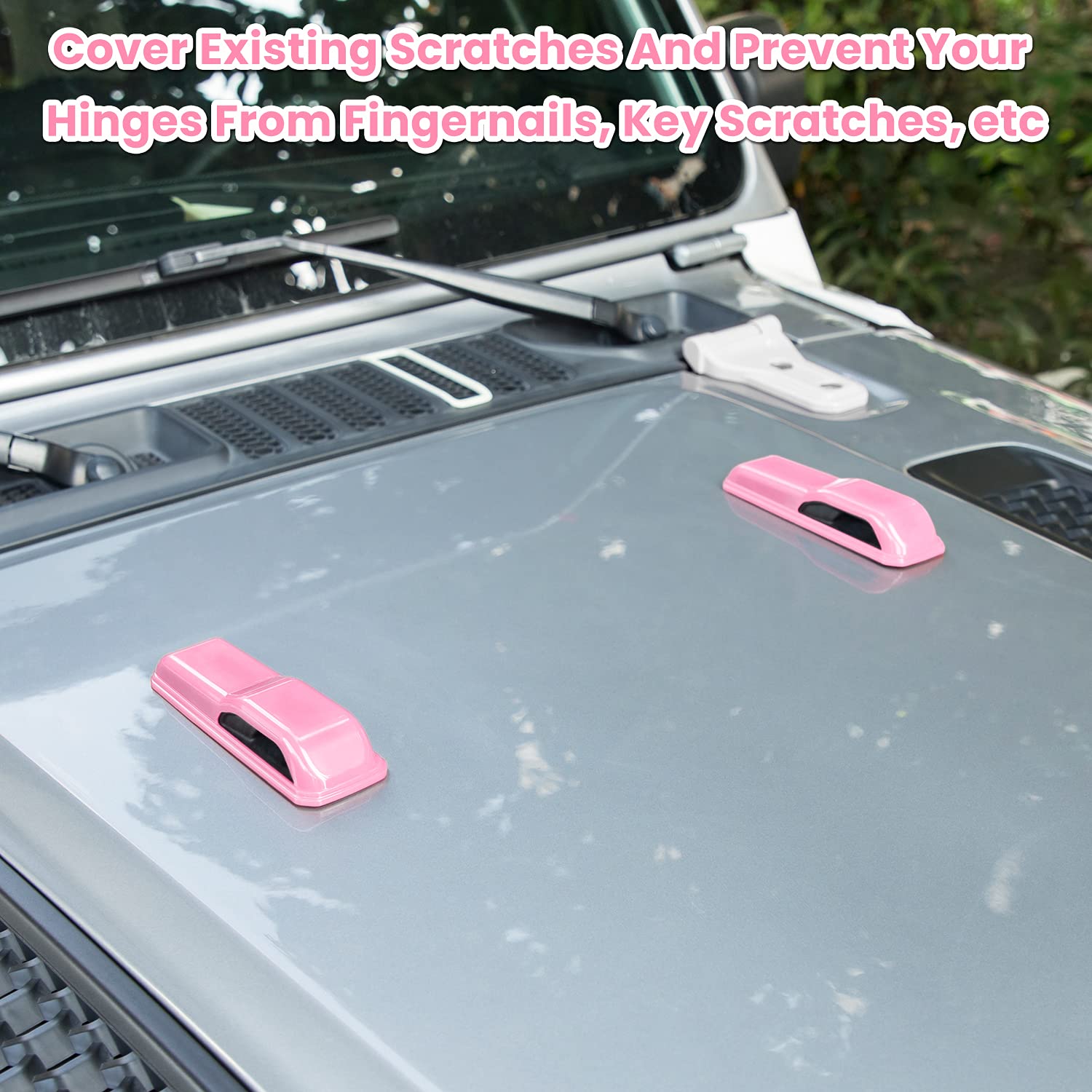 fade-resistant pink hood hinge cover maintains color integrity.