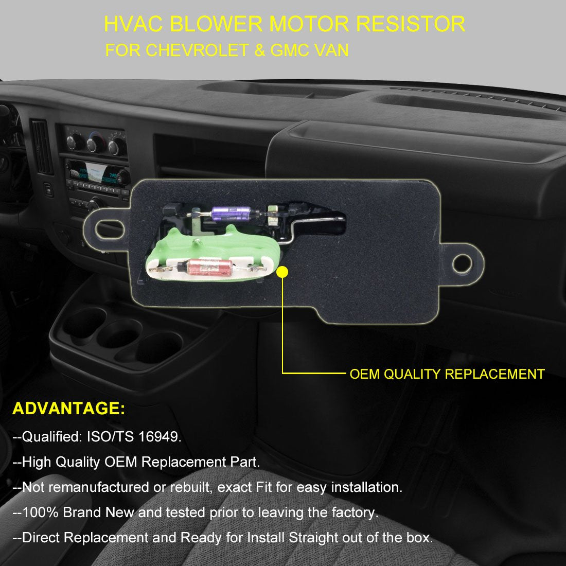 FAERSI blower motor resistor with installation tools image demonstrates streamlined setup.