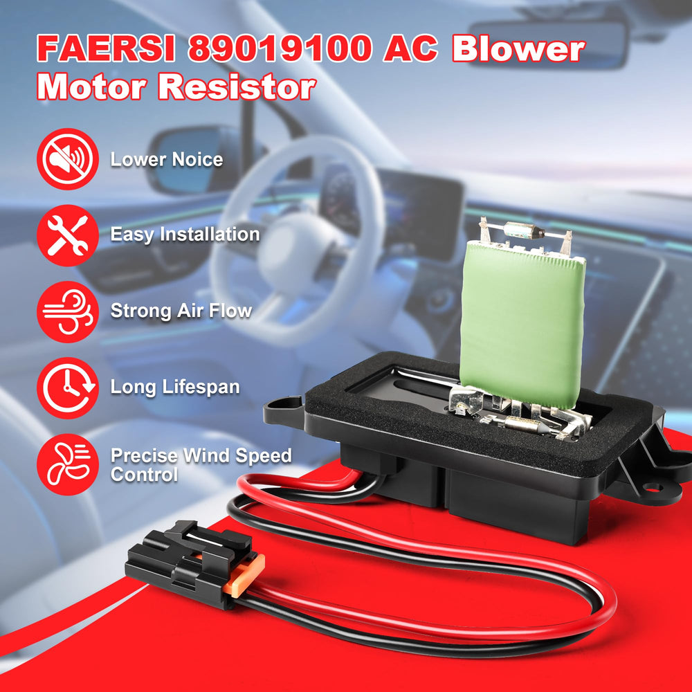 FAERSI blower resistor for Envoy XL with harness expands fan speed options.