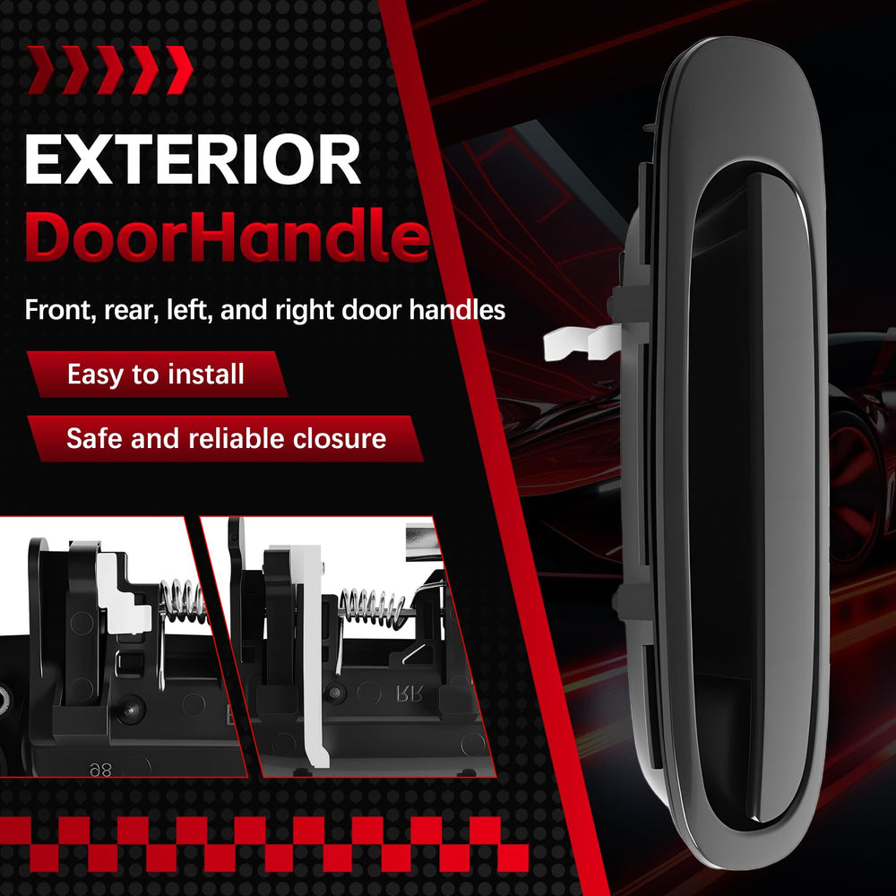 FAERSI chrome exterior door handle showing chrome finish and ABS material.