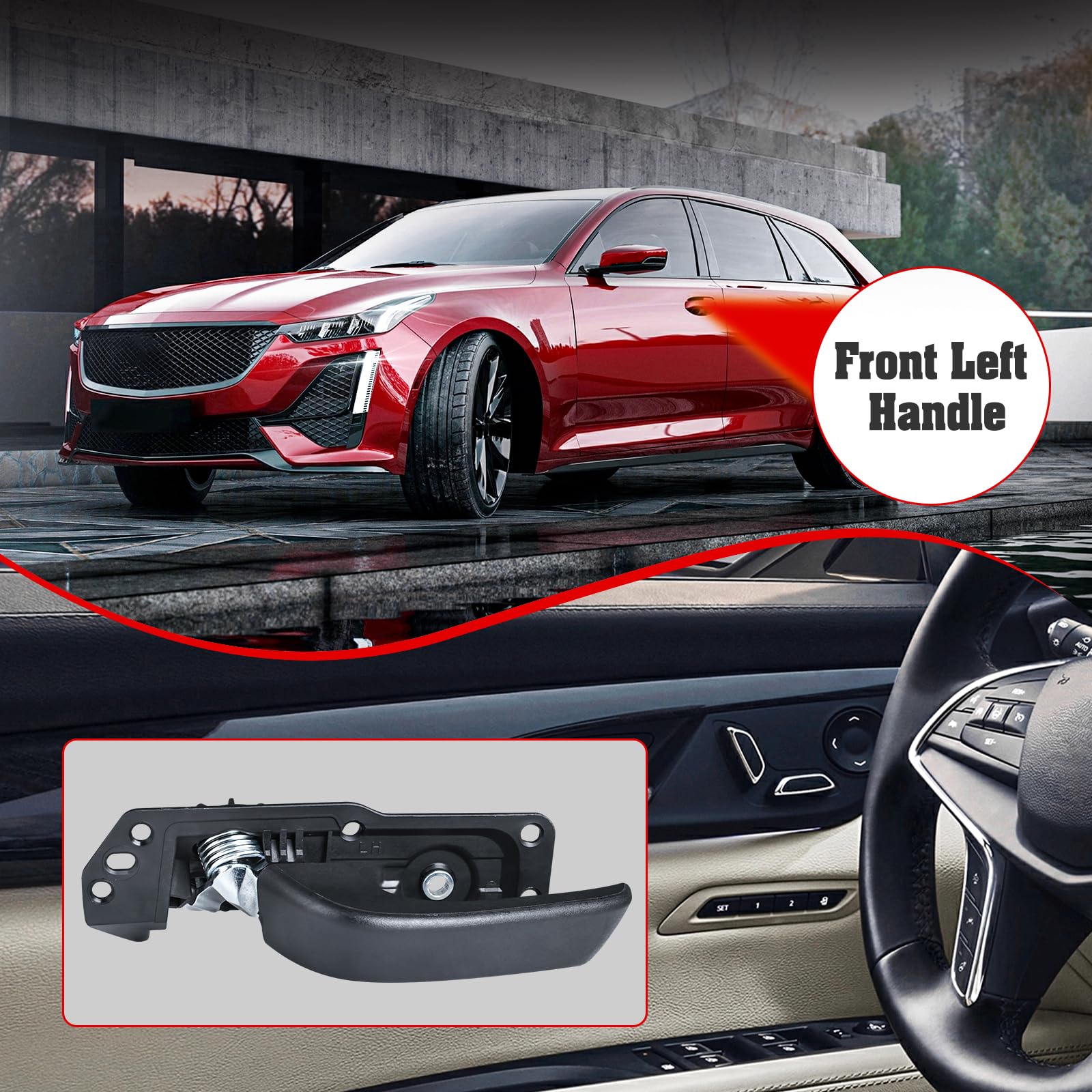 FAERSI chrome-plated door handle closeup showcases durable surface and precise build