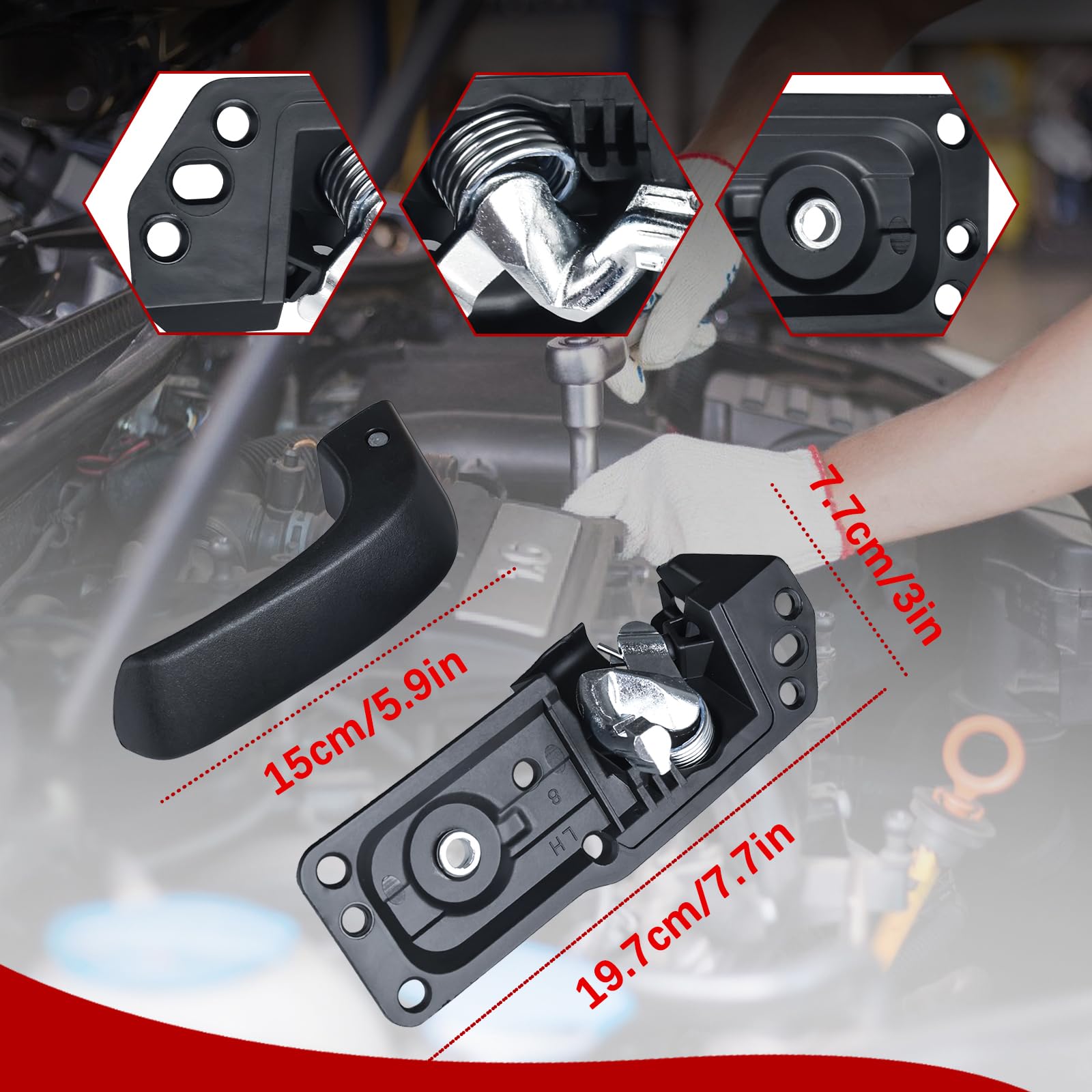 FAERSI door handle front-left chrome-plated adds a polished look and durable finish