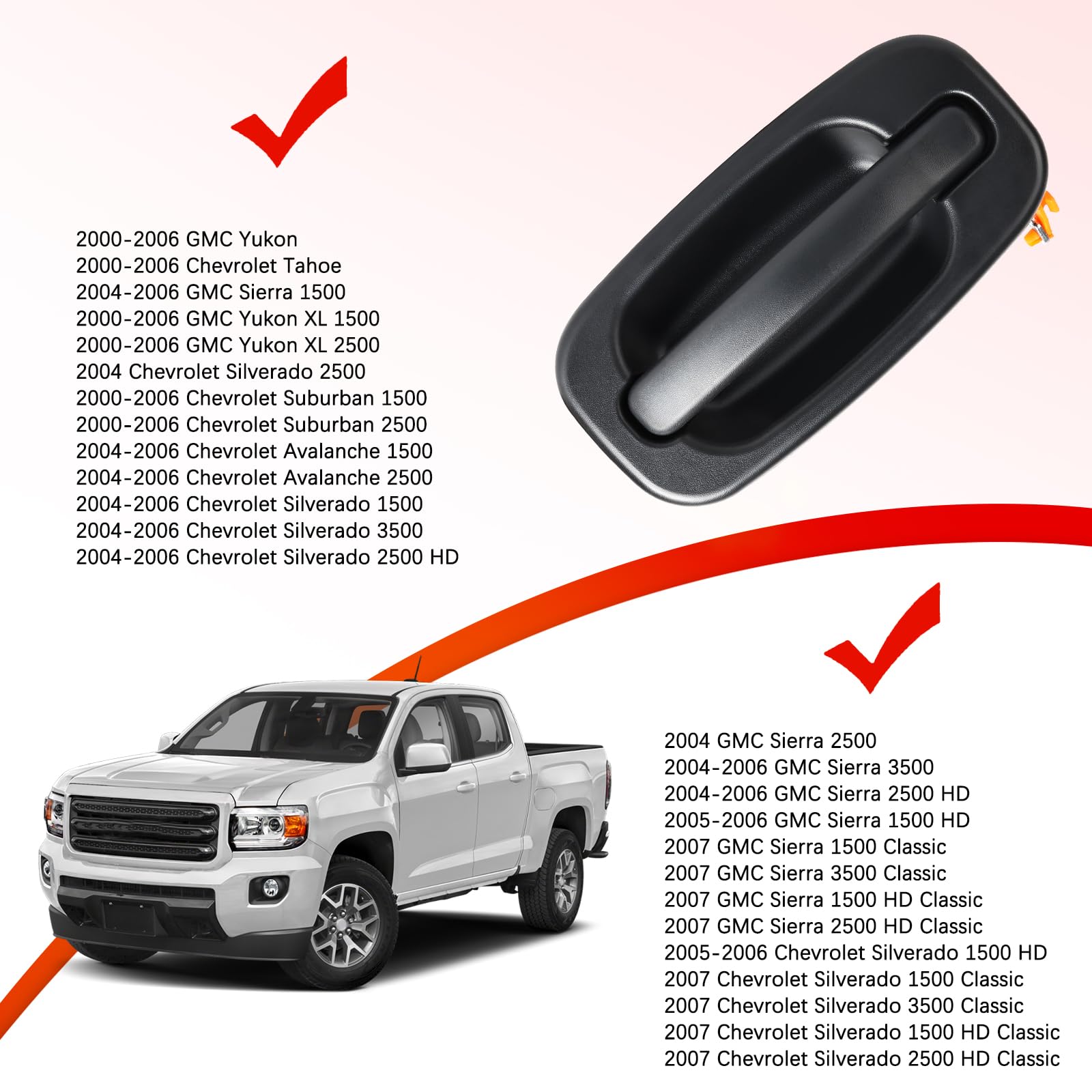 FAERSI exterior door handle resists wear and scratches for outdoor performance