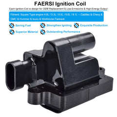 FAERSI ignition coil pack close-up windings showcase copper core for strong spark.