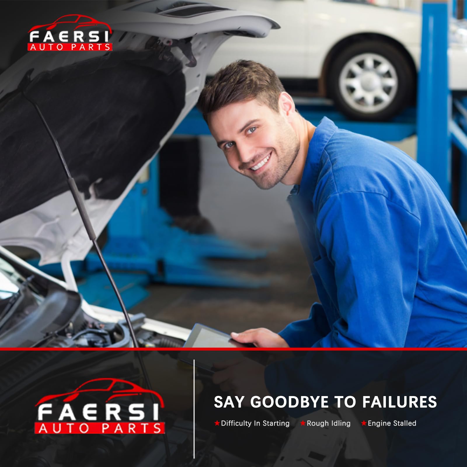 FAERSI MAF meter in engine compartment during installation.