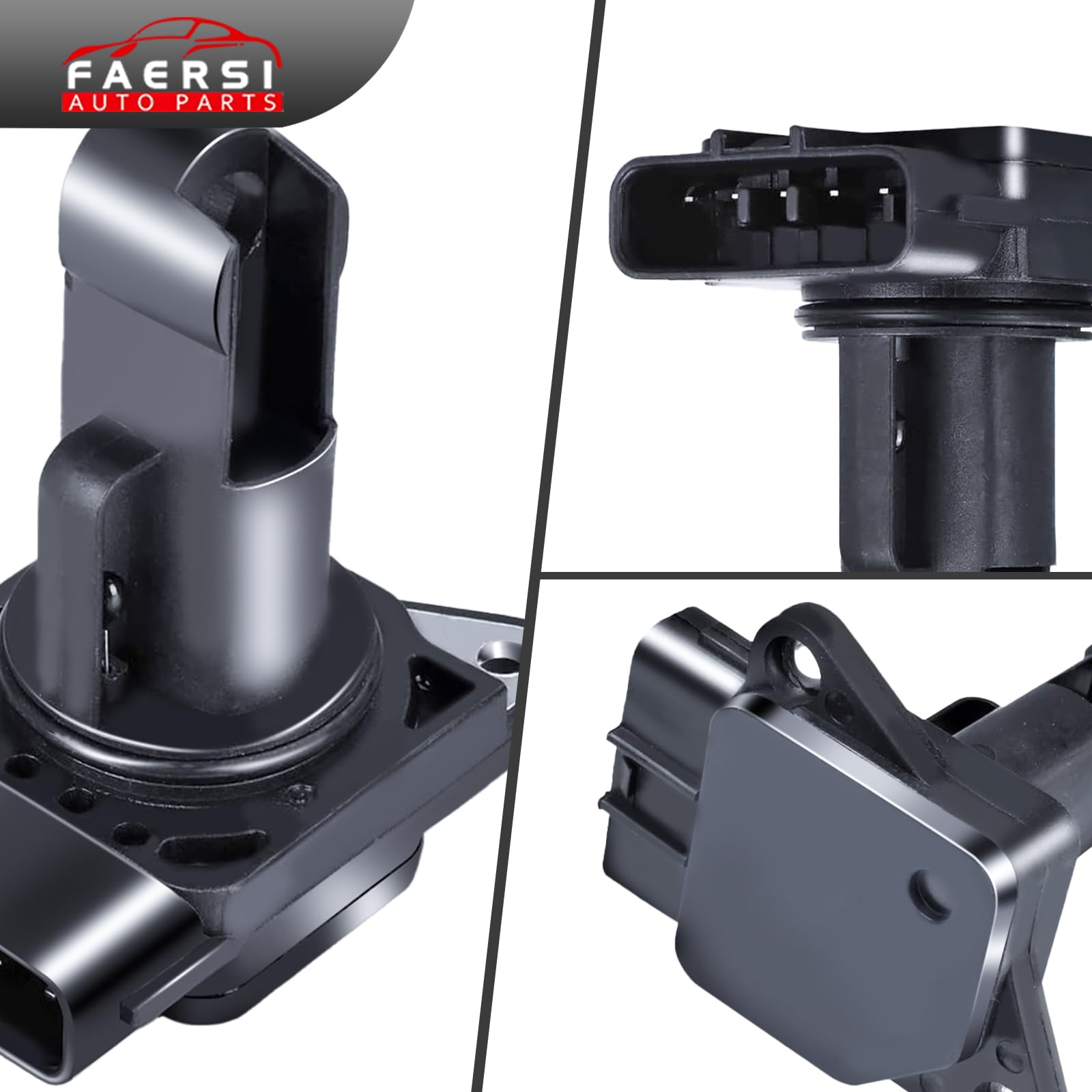 FAERSI MAF meter at installation angle for quick under-hood swap.