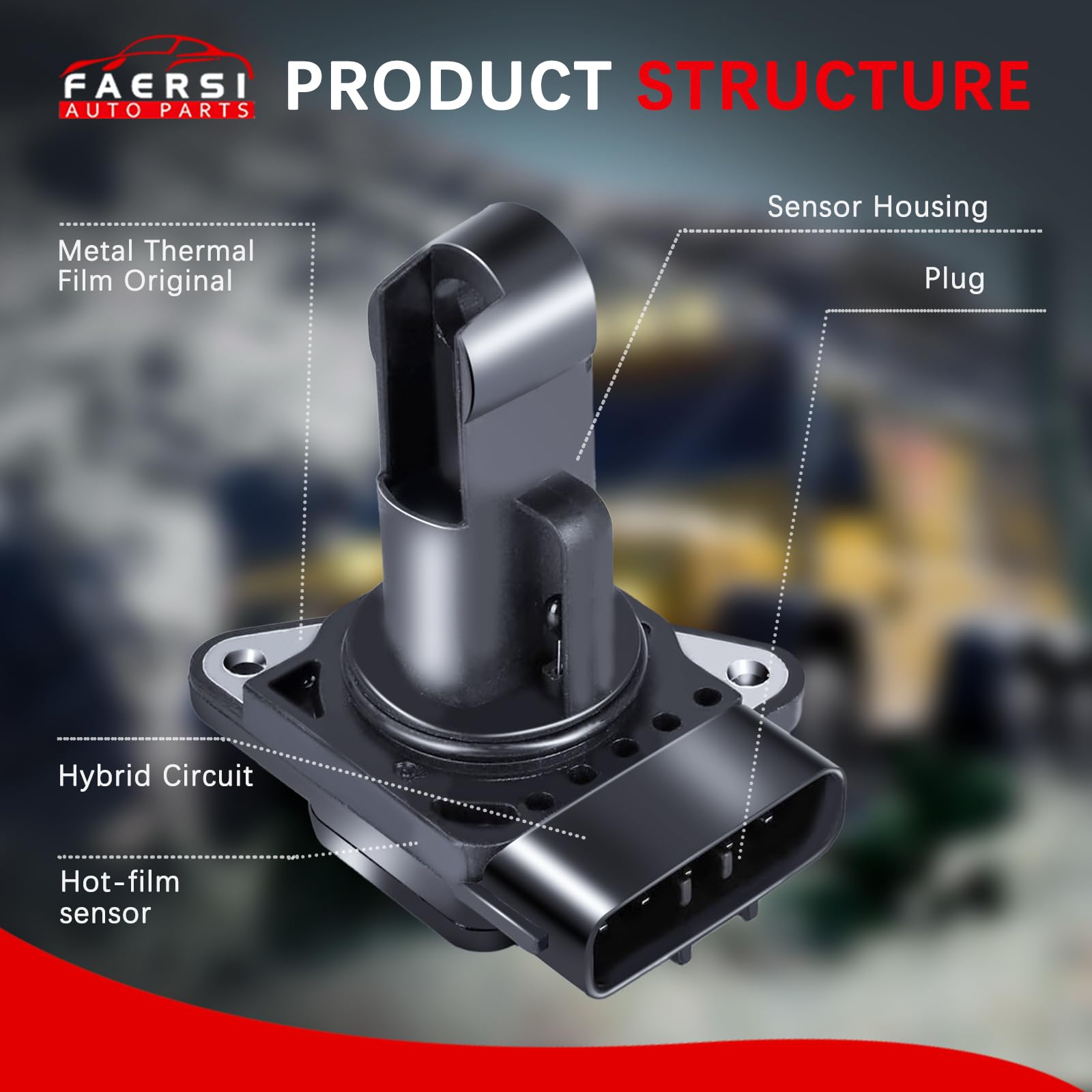 FAERSI MAF meter packaging indicating ready-to-install replacement.