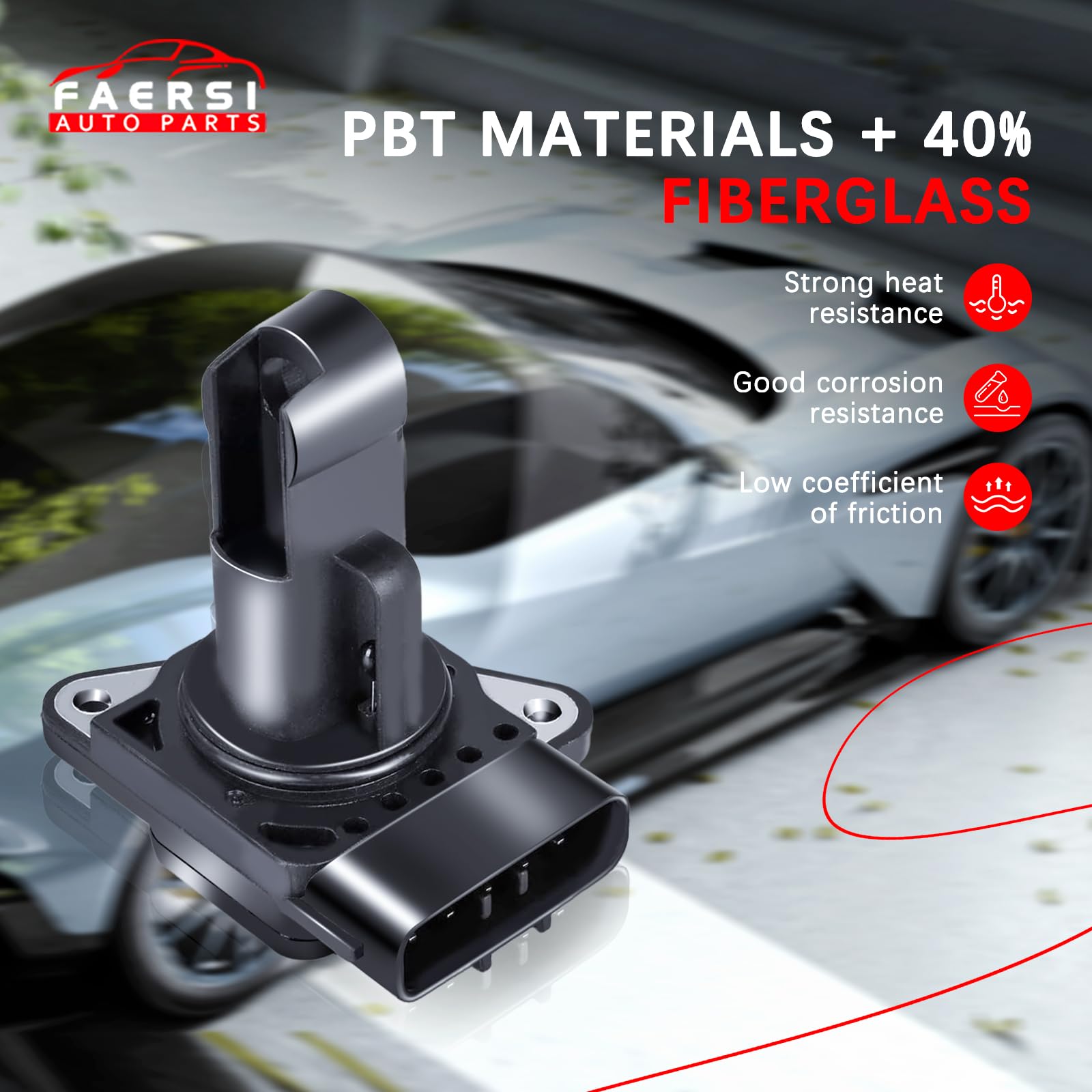FAERSI MAF meter side view showing compact plug-in design.