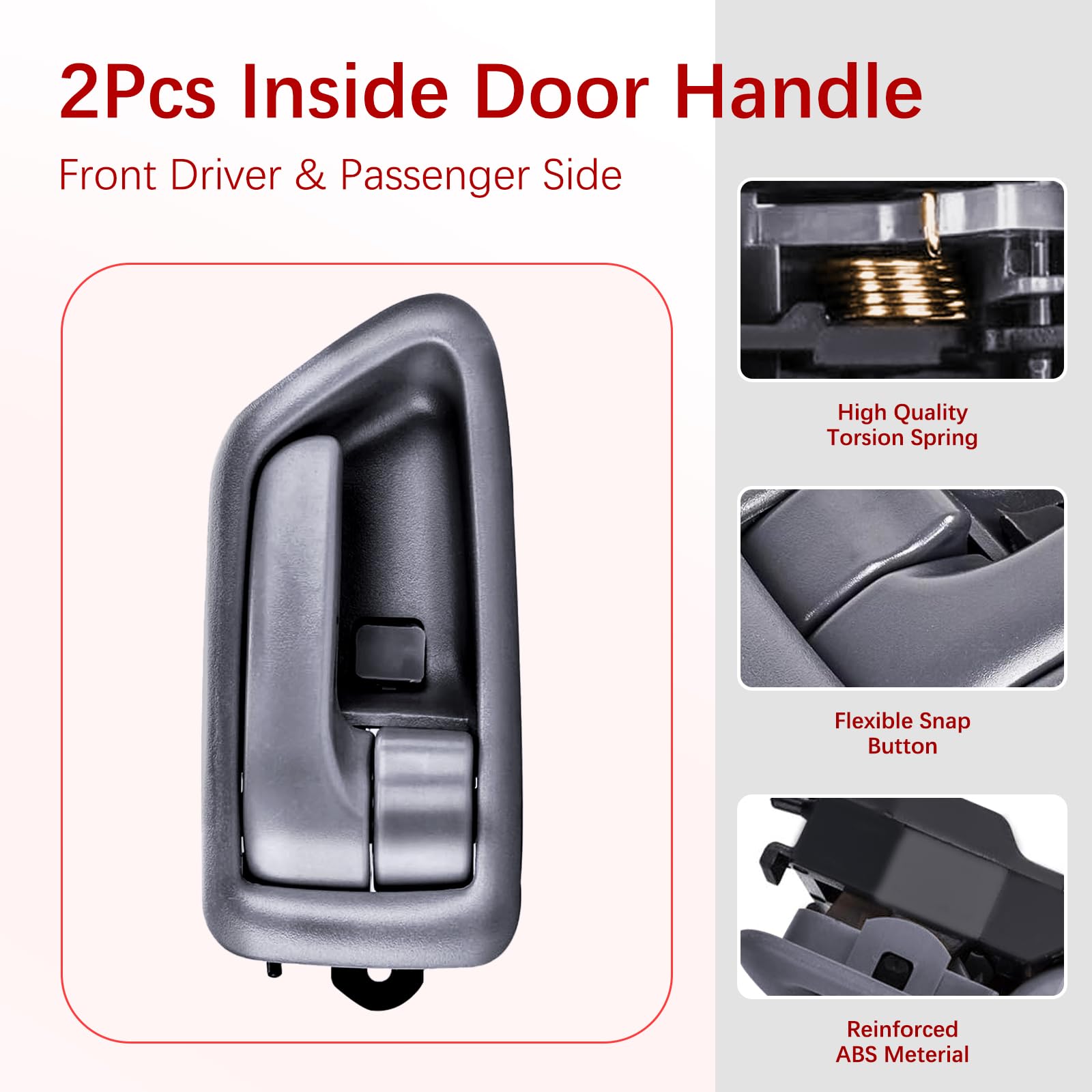 FAERSI rear passenger door handle in gray, Camry replacement.