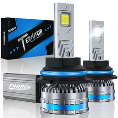 FAHREN 9007/HB5 bulbs pack 2 with bright 6500K cool white illumination for improved nighttime visibility