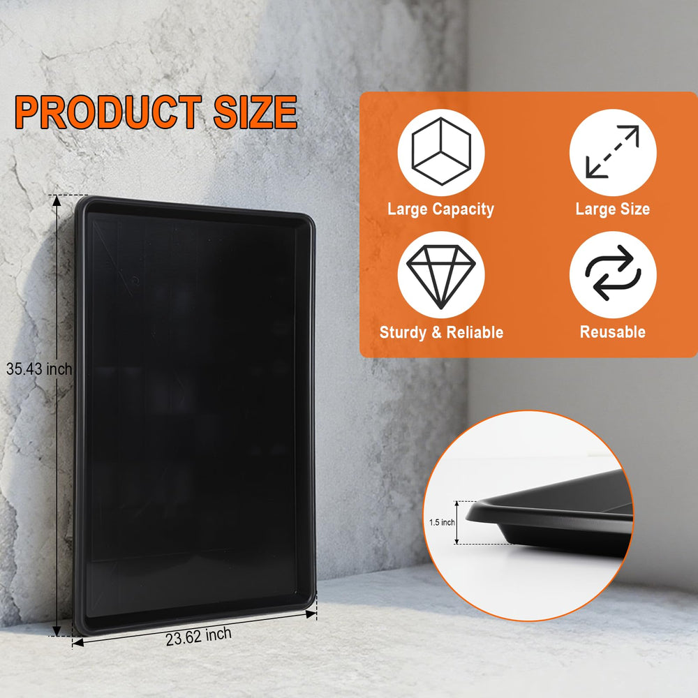 FAHKNS oil drip pan stackable design saves storage space when not in use.