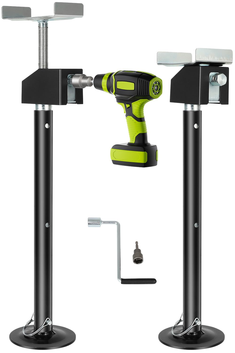 FAHKNS RV slide-out stabilizers offer adjustable height for stable leveling on uneven surfaces
