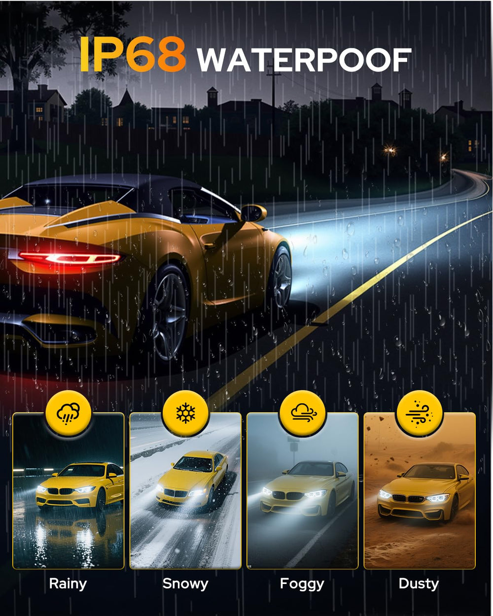 FAHREN 6500K cool white beam enhances road recognition.