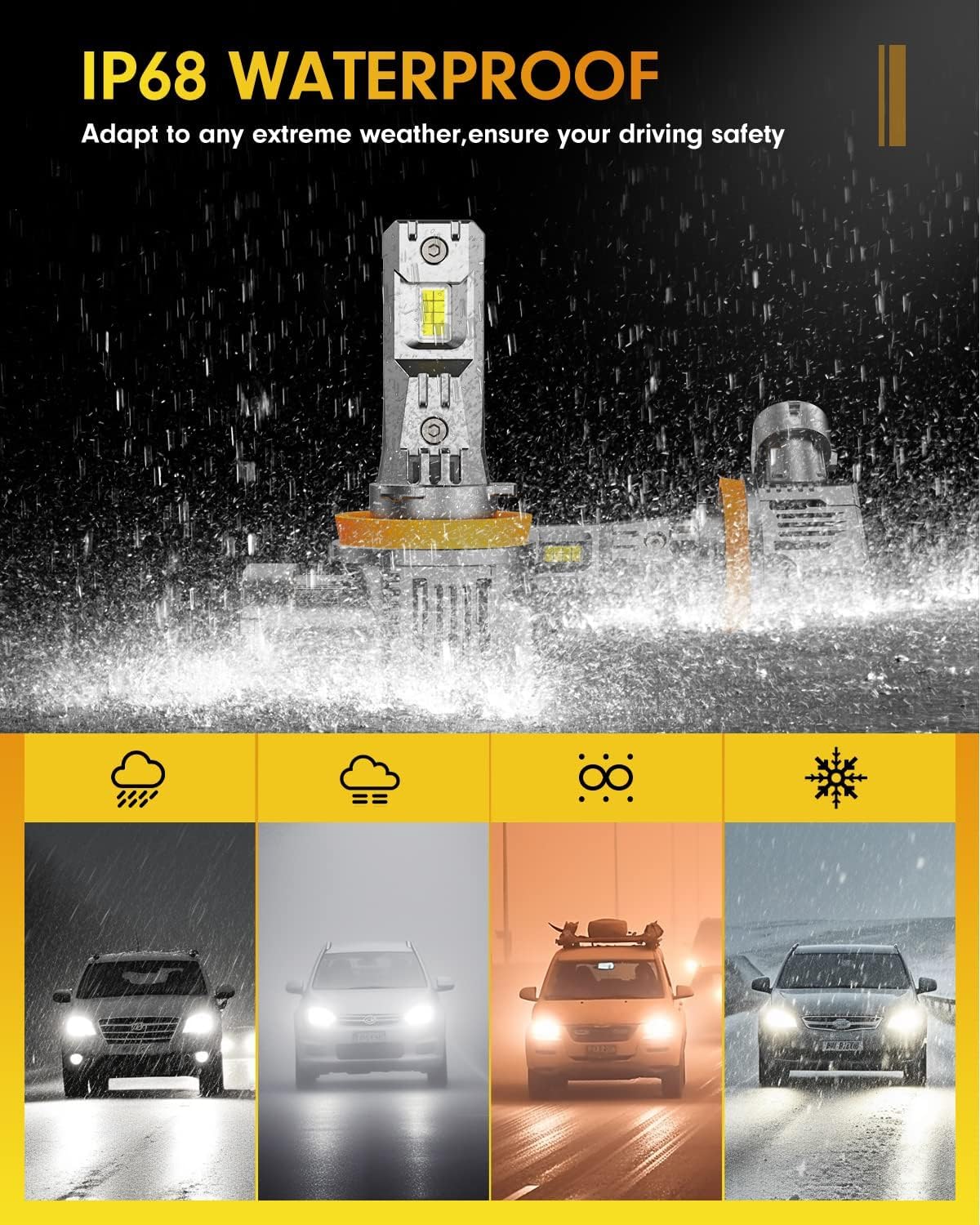 FAHREN beam-pattern-optimized 9005-9006 bulbs deliver consistent night illumination