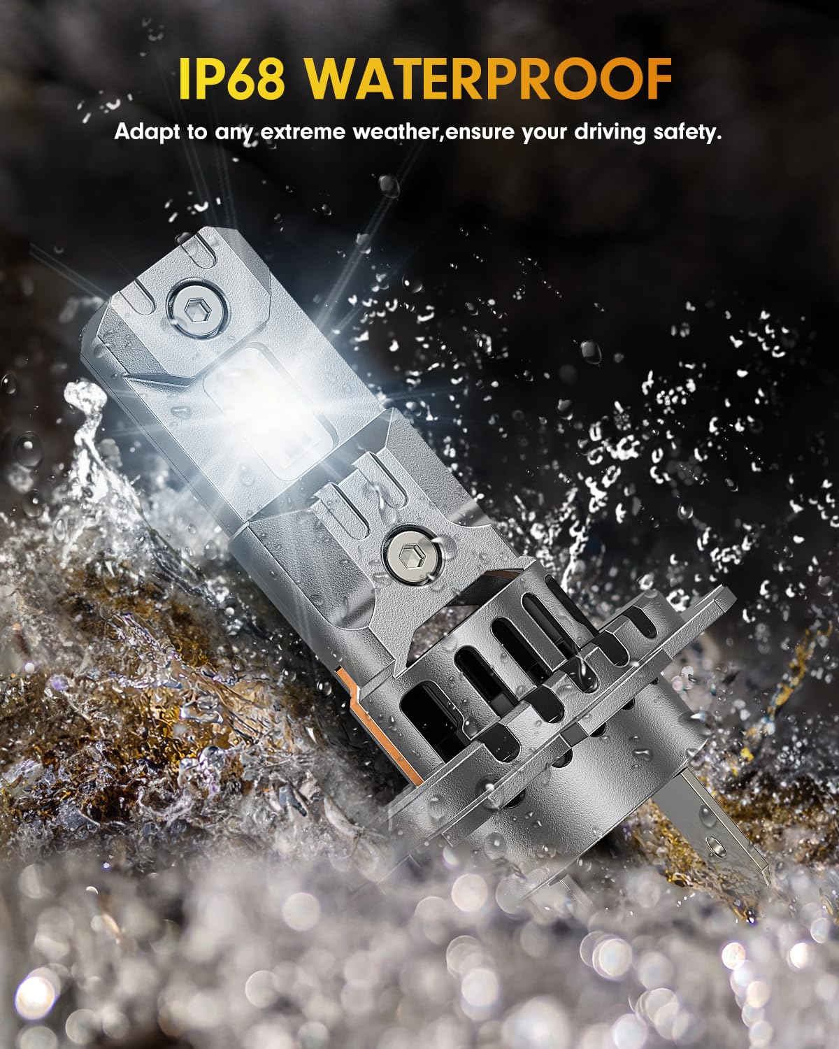 FAHREN H7 6500K white light improves road recognition at night.