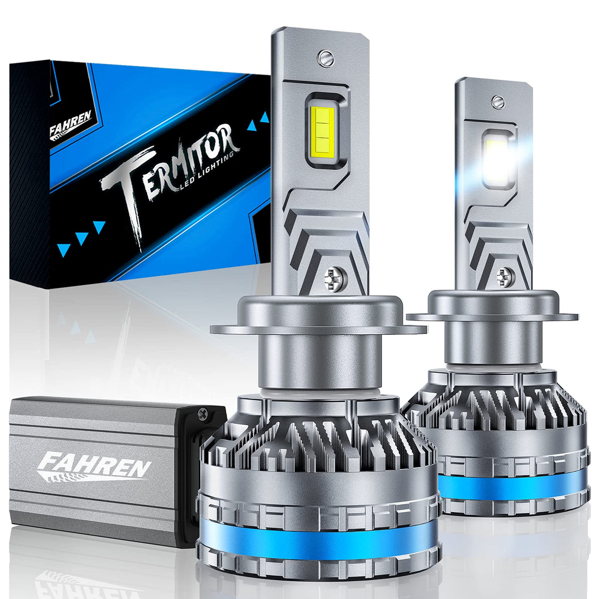 FAHREN upgraded H7 fog bulbs pack of 2 with a bright, wide beam for better visibility