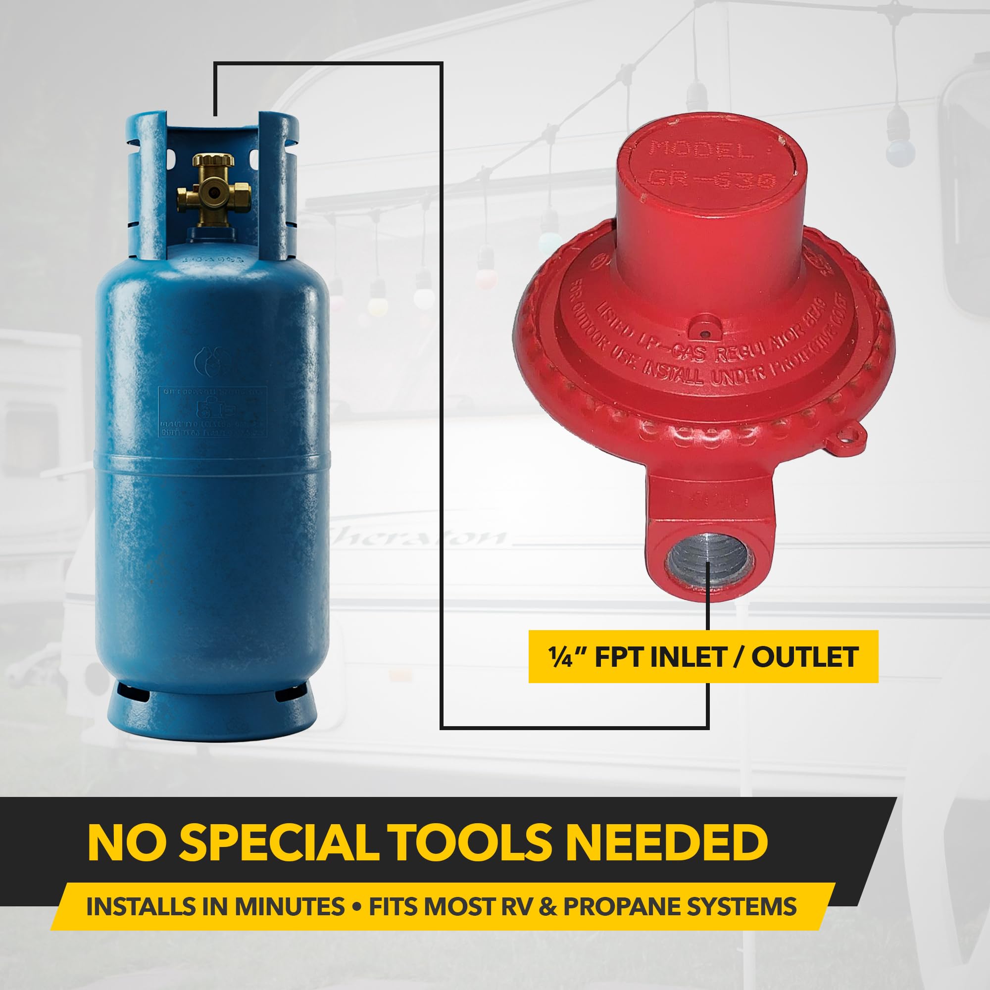 Fairview GR-630B 30 PSI output detail for steady flame