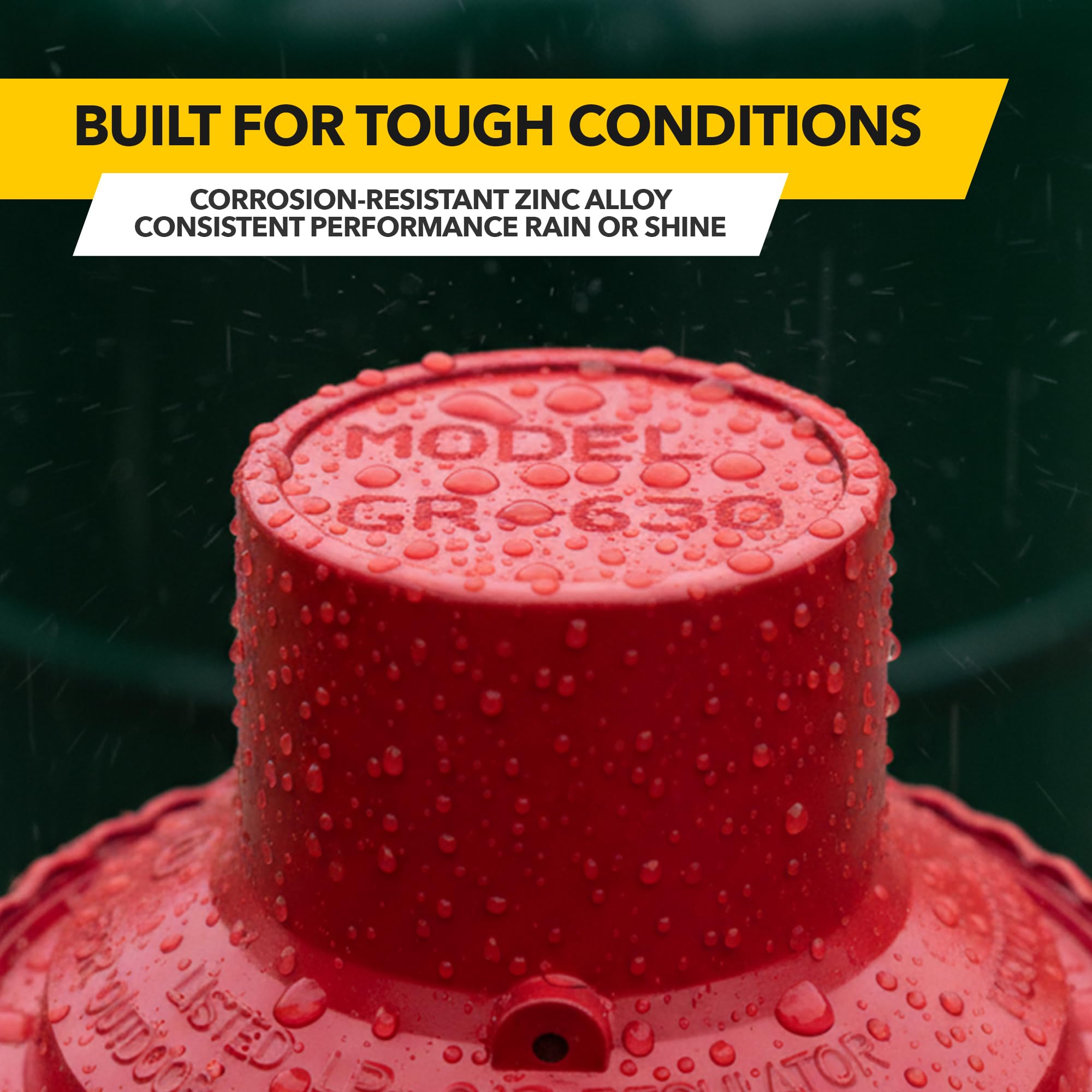 Zinc alloy housing provides durable performance in cold weather