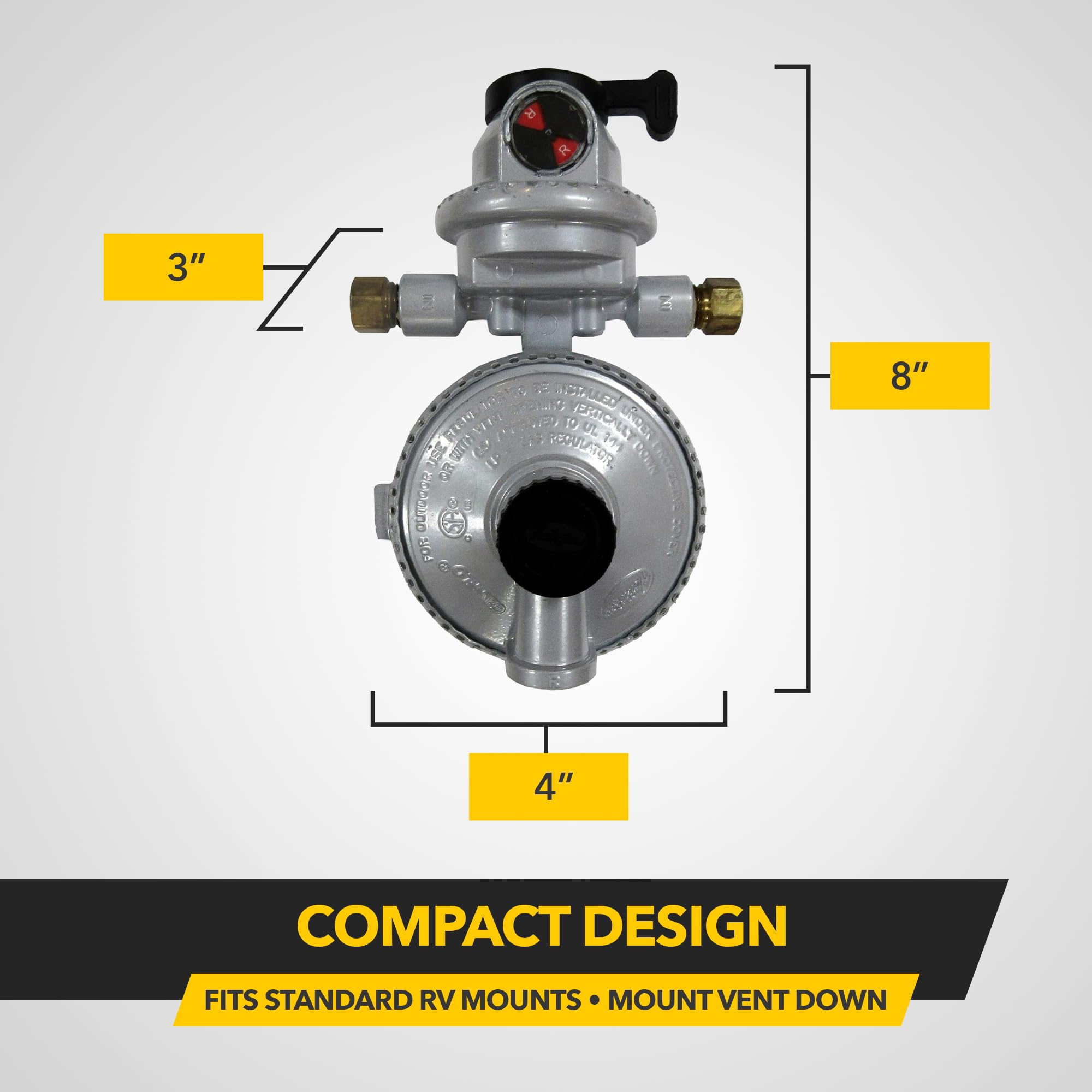 Fairview GR-9984 high-capacity output up to 345,000 BTU per hour for demanding RV needs