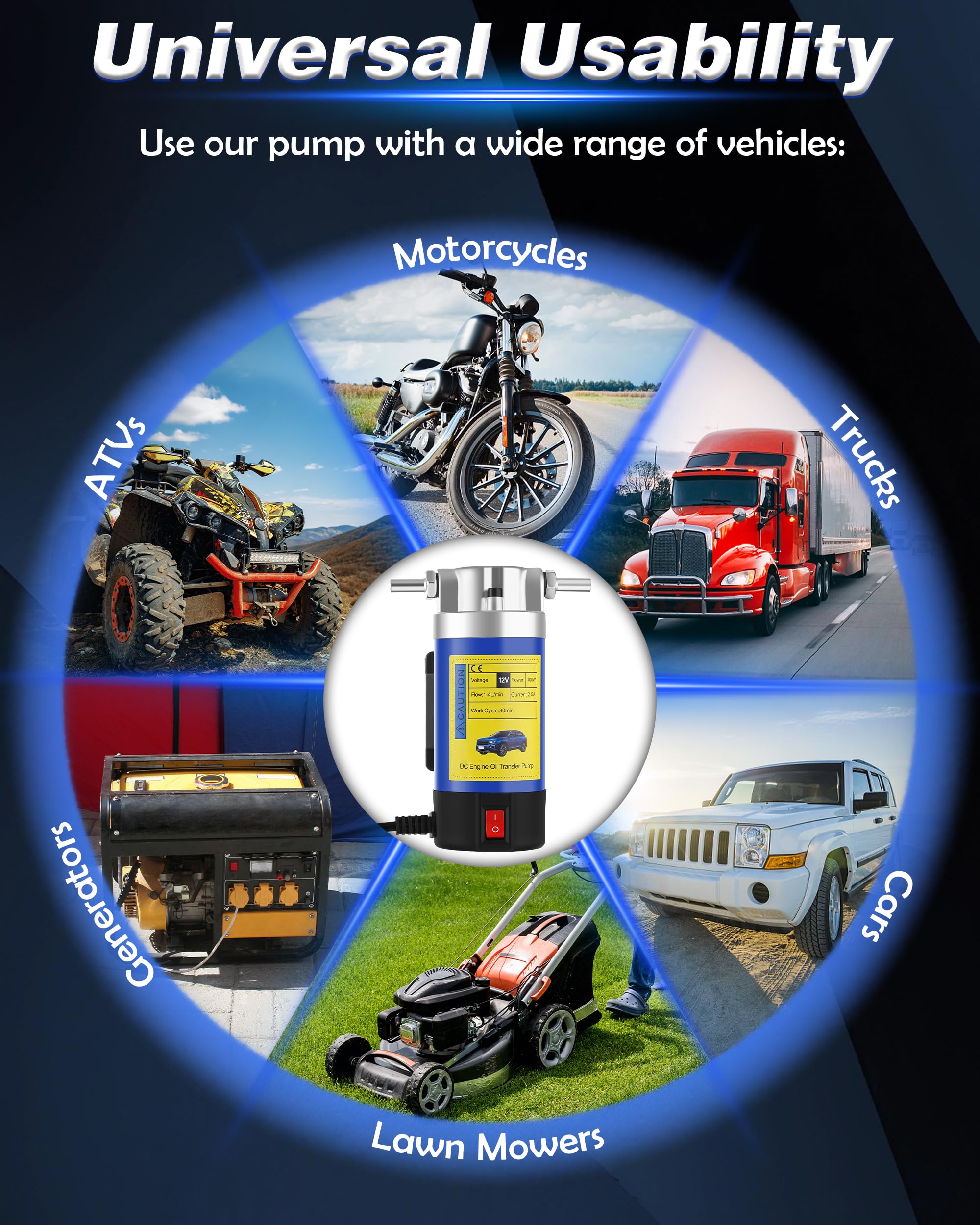 FAITIO 12V oil extractor pump portable design for versatile on the go maintenance