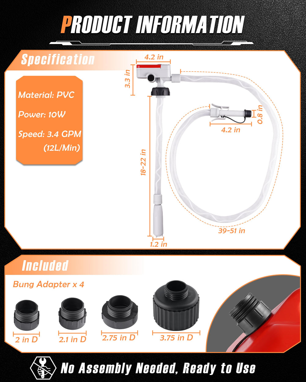 FAITIO adapters ensure a secure, leak-free connection to different cans