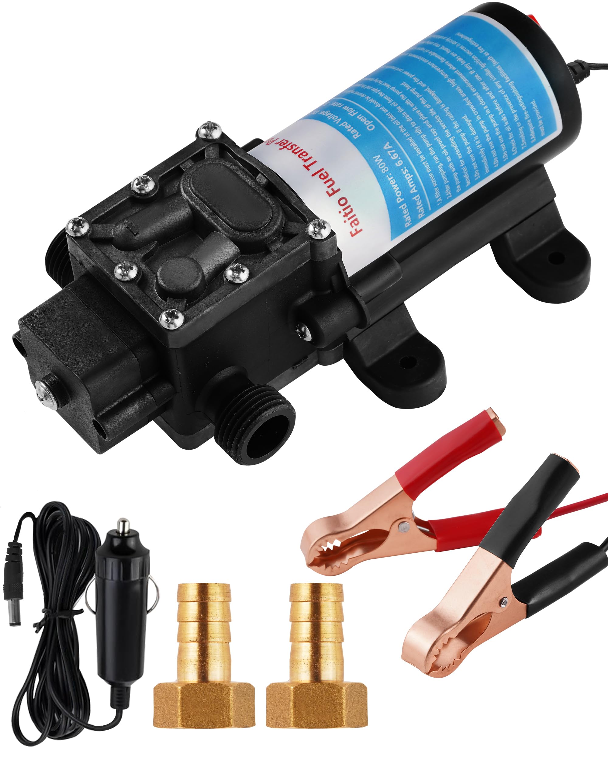 FAITIO gasoline transfer pump 12V copper motor for reliable fuel transfer