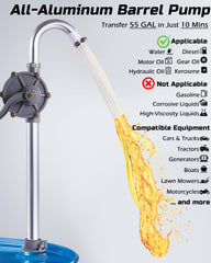 FAITIO hand-crank drum pump during efficient manual transfers.