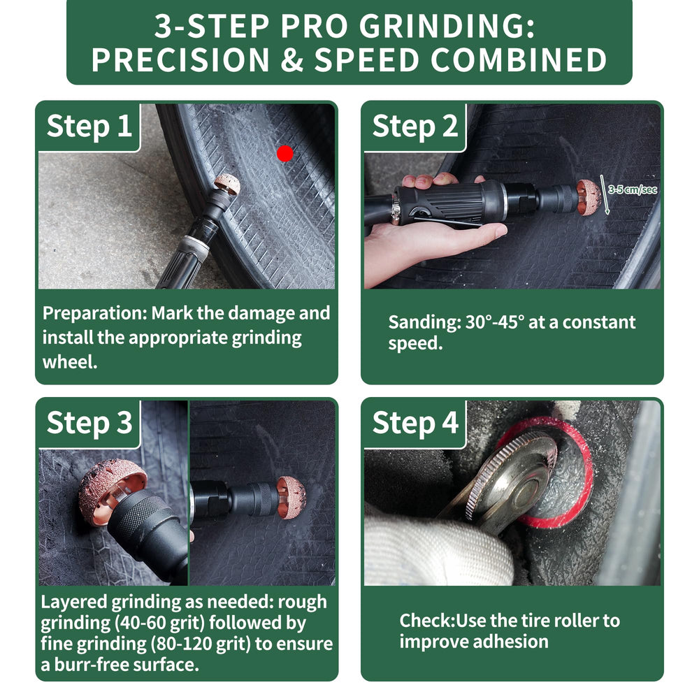 FAITIO tire buffer featuring tungsten carbide construction for durable surface prep