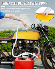 FAITIO versatile pump handles gas, diesel, oil, and water for multiple tasks
