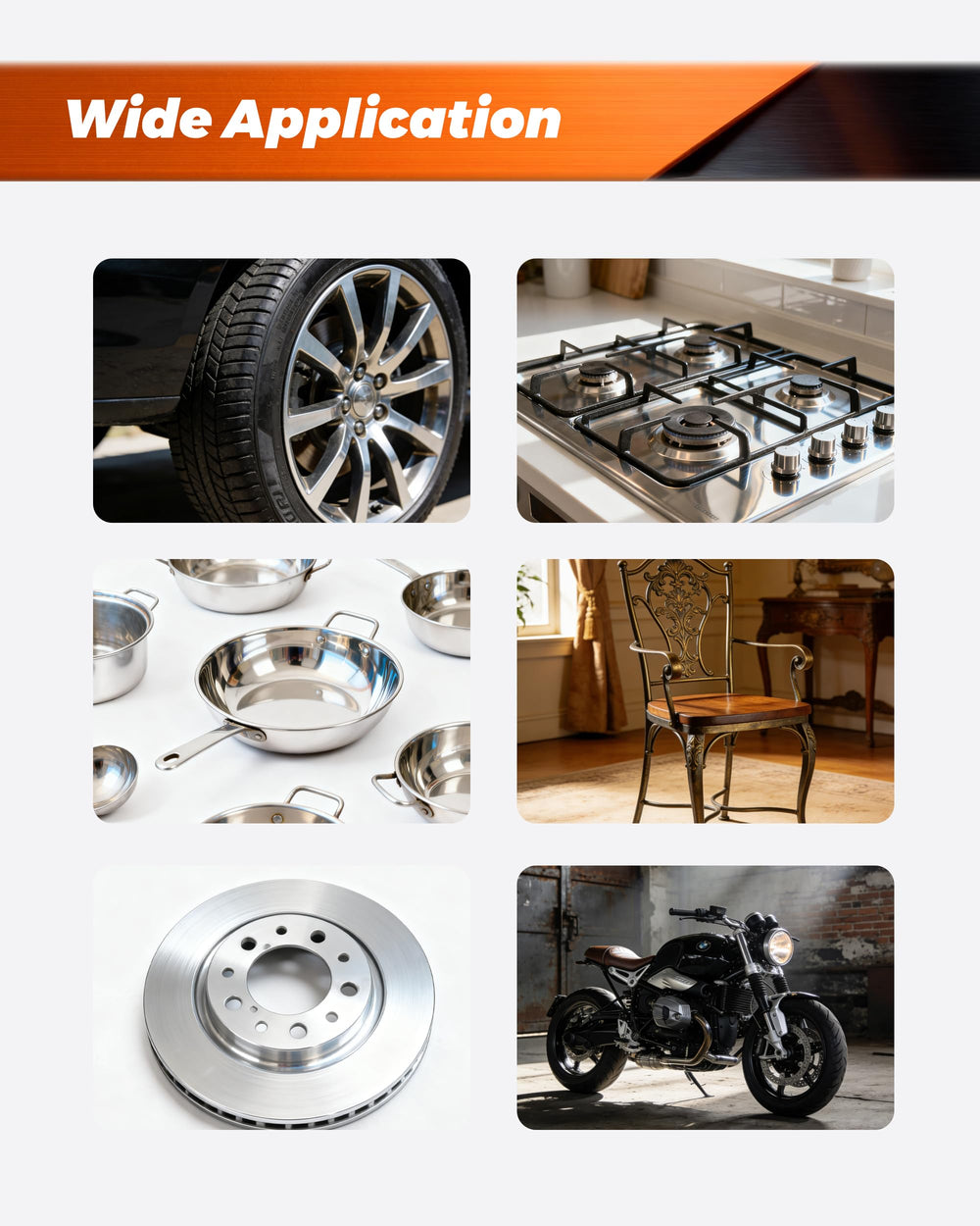 FAITIO wheel hub cleaner works on rotors, calipers, and axles.