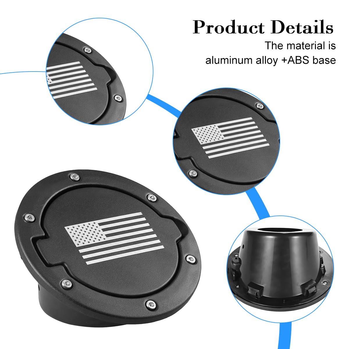 Pack of six screws included with FALVFUN fuel filler door for secure mounting.